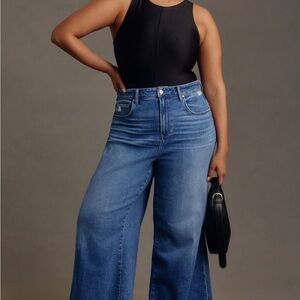 PAIGE Anessa High-Rise Wide-Leg Jeans *altered, read description*